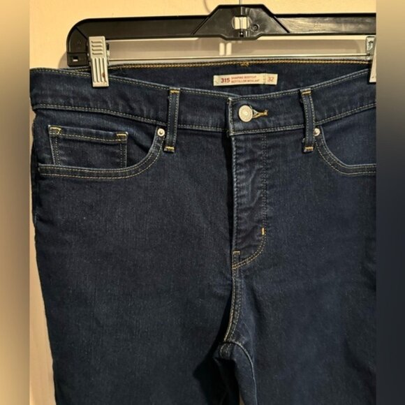 Levi’s Shaping Bootcut 315 Dark wash white stitching denim jeans stretch US32 - Picture 7 of 9
